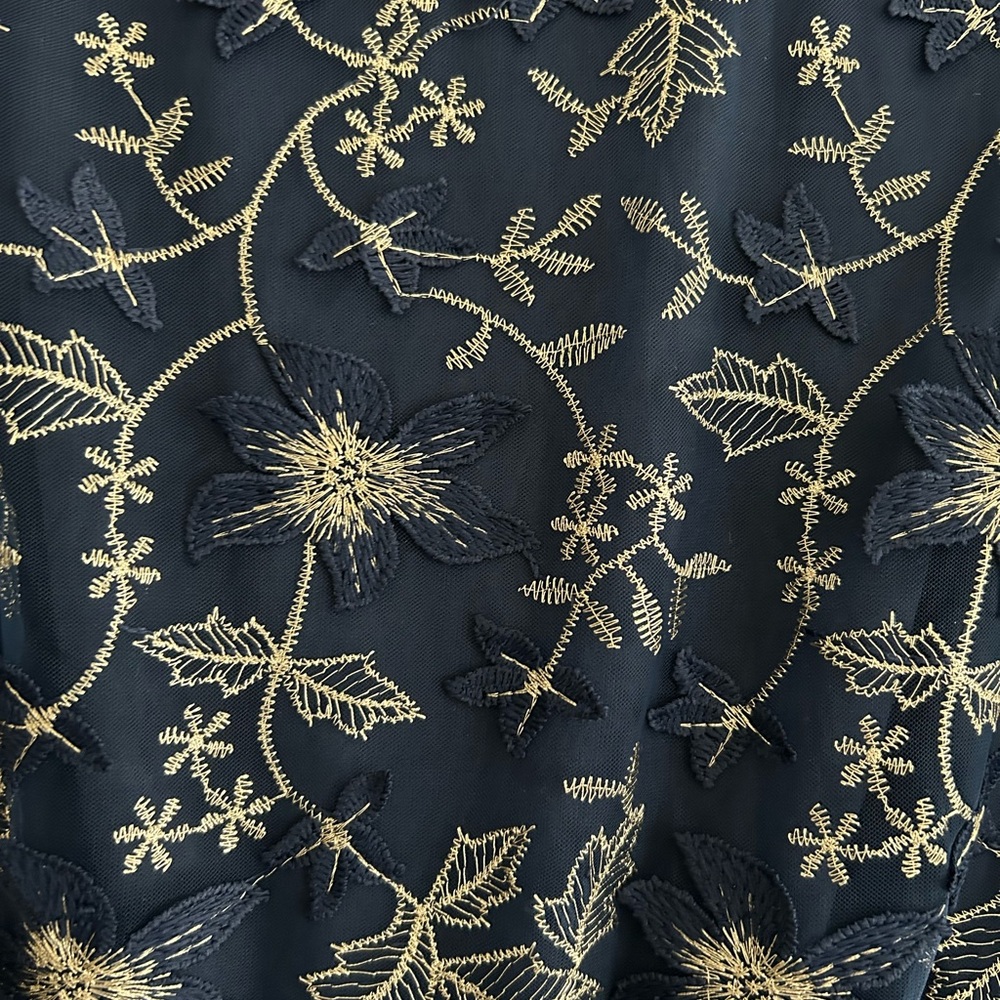Baltic Born Navy and Gold Floral Maxi Dress - Picture 8 of 16